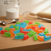 Blocs en gros, bonbons gélifiés en vrac, sac de 2,5 kg, mélange de jus de fruits sucré et acidulé, bonbons gélifiés, vitamine C E, saveurs fruitées assorties, forme de dessin animé