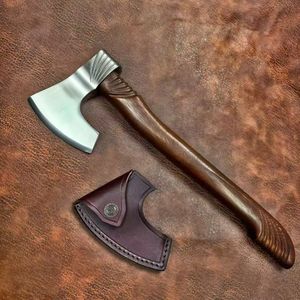 Cuchillo Táctico de Combate Personalizable de Alta Calidad con Hoja de Acero Inoxidable, Funda de Cuero OEM, Mango de Cuerda, Grosor de 10 mm, DIY - Product Image 4