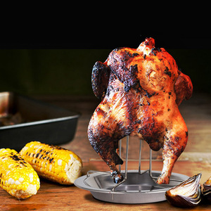 Asador de pollo de acero inoxidable con bandeja para asar al aire libre - Product Image 3