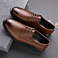 Haute qualité en cuir véritable hommes bureau chaussures habillées affaires chaussures décontractées plat anti-glissant caractéristique pour le printemps automne hiver