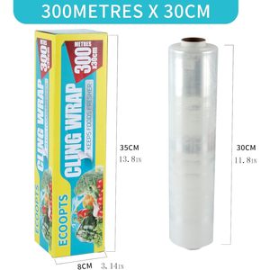 Cling <b>Wrap</b> 300m x30cm Keeps Foods Fresher <b>Kitchen</b> Food Preservation - Product Image 2