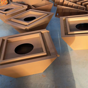 Foyer à gaz en acier corten personnalisable populaire 2026, couleur rouille, écologique, pour piscine extérieure commerciale - Product Image 1