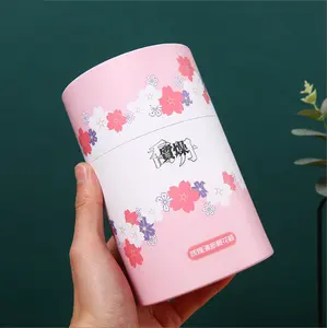 Sustainable Food Grade Tea Paper Tube Box Packaging Eco Friendly Coffee Beans Cylinder Packaging