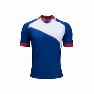 ที่กำหนดเองแขนผ้าฝ้ายหนักราคาต่ำเสื้อรักบี้ - Product Image 1