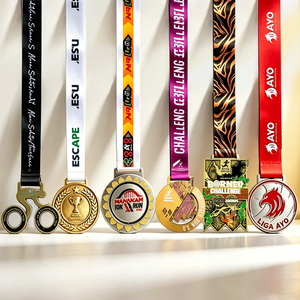 Vervaardigt Marathon Race Finisher Running Award Custom Metalen Ambachtelijke Medallas Sport Medailles Met Lint - Product Image 1
