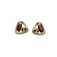Boucles d'oreilles clous triangulaires haut de gamme et simples, accessoires de mode en laiton pour le quotidien