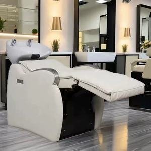 Estación de Lavado de Cabello Profesional Ajustable para Barbería y Salón de Belleza, Silla de Champú Eléctrica con Tazón de Cerámica - Product Image 5