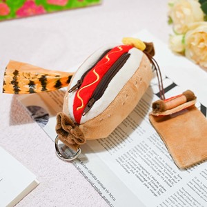 Peluche Ecológico Pequeño con Bolsa para Excrementos, Peluche Personalizado con Soporte para Bolsa de Desechos, Llavero de Peluche con Forma de Pan de Hot Dog - Product Image 3