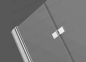 Paravent de douche <span class=keywords><strong>coulissant</strong></span> sans cadre à trois plis avec 3 panneaux en verre trempé de 4 mm d'épaisseur - Product Image 4
