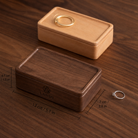 Boîte en bois de noyer personnalisée, boîte cadeau pour bijoux faite à la main avec couvercle, vente en gros, organisateur de bureau haut de gamme