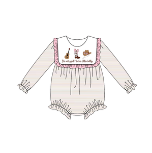 Robe décontractée brodée rose à volants et rayures pour filles, collection automne-hiver, assortie pour frères et sœurs, avec bottes et chapeau, ODM - Product Image 5