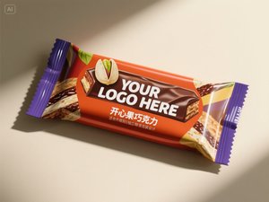 クッキー3面密封工場価格カラフルキャンディバーラッパー月餅プロテインパウダー小袋チョコレートバー包装袋 - Product Image 3