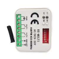 Télécommande RF HCS301 à 2 boutons avec fonction d'apprentissage, code fixe et roulant, pour porte automatique, 433 MHz 315 MHz, en plastique