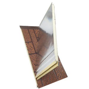 Beige Oak + coklat muda Roller pasir ubin pola mosaik merah PU panel dinding Sandwich tahan cuaca eksterior pelapis - Product Image 1