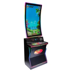 Venta caliente 43 pulgadas máquina de juego de habilidad curvada gabinete de Metal Arcade Fusion gabinete de videojuegos con luz LED colorida