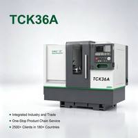 Torno CNC de Cama Inclinada TCK36A, Husillo Único, Control GSK de 2 Ejes, Alta Precisión 0.008mm, Ahorro de Energía, Automático para Trabajar Metales, 1 Año de Garantía