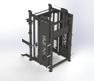 Máquina Smith Multifuncional Comercial para <span class=keywords><strong>Gimnasio</strong></span> y Uso Doméstico, Equipo de Entrenamiento Todo en Uno con Jaula de Potencia Integrada y Pila de Pesas - Product Image 3