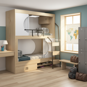 <span class=keywords><strong>Letto</strong></span> Moderno per Hotel Capsula, Sistema Modulare per Letti a Capsula, <span class=keywords><strong>Letto</strong></span> per Dormitorio Salvaspazio, Pod per Dormire Impilabili, <span class=keywords><strong>Letto</strong></span> in Metallo e Legno OEM ODM - Product Image 1