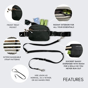 Sac de marche pour chien à logo personnalisé avec laisse mains libres Sac à crottes pour chien - Product Image 2