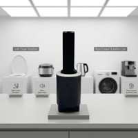 Couvre-couvercles en plastique pour toilettes, cuisinières, bouilloires, machines à laver et machines à café avec charnière et amortisseur de descente lente
