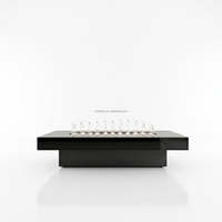 Table de foyer autoportante en acier inoxydable avec revêtement en poudre, écologique, pour extérieur, gaz, fournisseur OEM ODM en gros