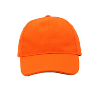 Casquette de baseball orange à lumière LED, personnalisée, haute qualité, pour l'extérieur, pour la pêche et la chasse