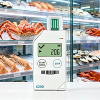 Registrador de Datos de Temperatura USB de un Solo Uso S200, Informe Automático en PDF, Alarma LED para Logística de Cadena de Frío de Alimentos y Farmacéuticos
