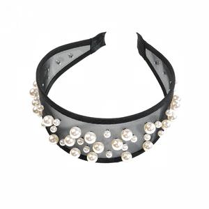 Fascia per capelli fatta a mano in tulle con perle, stile giapponese e coreano, a forma di anello geometrico rotondo, per donne, matrimoni, compleanni, anniversari - Product Image 5