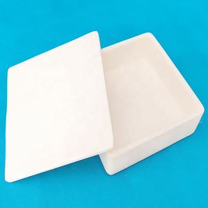 صينية احتراق سيراميك ألومينا 150*150*50 مم 99.5% Al2O3 <span class=keywords><strong>C799</strong></span> مع أغطية تذويب المعادن في المختبر - Product Image 4