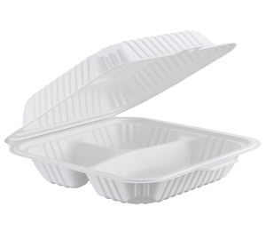 Tiya ภาชนะพลาสติกสำหรับเก็บอาหาร9*9, ภาชนะบรรจุอาหารพลาสติก PP แบบใช้แล้วทิ้งมี3ช่องผลิตจากพลาสติก PP - Product Image 2