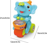 Nouveau design danse musicien éléphant jouet avec musique et clignotant lumière enfants jouets électriques jouer le tambour jouets animaux pour les enfants