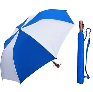 큰 크기 세미 자동 2 접는 더블 레이어 슈퍼 windproof 대형 골프 우산