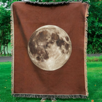 Plaid de luxe 100 % coton tissé uni, personnalisé, super doux et chaud, pour toutes les saisons, textiles de maison