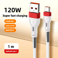 Prix usine type-c câble de données USB 120W 1M câble de données de charge rapide V8 Micro câble Android accessoires de téléphone portable