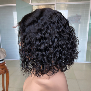 Venta al por mayor de pelucas de cabello humano natural con cierre de encaje Pre arrancado sin pegamento de encaje de onda profunda Peluca de Bob corto 100% cabello humano virgen - Product Image 6