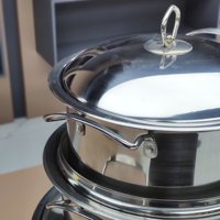 Lot de 14 casseroles professionnelles en acier inoxydable double couche à fond épais, avec doubles poignées, pour soupes profondes - Vente en gros usine