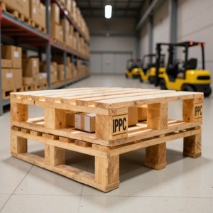 Palette Euro Zhongshan en bois massif à entrée 4 voies, fumigée, pour exportation directe, logistique et entreposage - Product Image 4