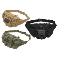 Sac banane tactique multifonctionnel MOLLE, sac de poitrine étanche et résistant à l'usure pour la pêche, le cyclisme et les sports de plein air