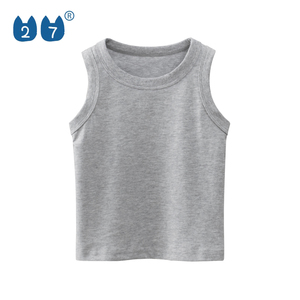 Vente chaude, débardeur sans manches en coton pour garçon, design simple, débardeur sans manches pour garçon - Product Image 3