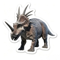 Autocollants personnalisés pour ordinateur avec logo imprimé en usine, autocollants de forme personnalisée, étiquettes de logo personnalisées, autocollants de dinosaures de dessin animé