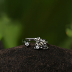 Fashion <b>Rings</b> Micro Pave Cubic Zirconia <b>Gold</b> Plated 316L Stainless Steel PVD Coating Sustainable Resistant Design - Product Image 3