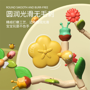 Hy toys2024 mới Lắp ráp khối xây dựng vườn Đồ chơi giáo dục cho trẻ em dit hoa sắp xếp lớn hạt nhựa cậu bé - Product Image 3