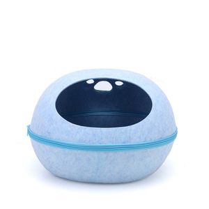 Cama para Gatos en Forma de Donut, Túnel Ecológico de Fieltro para Mascotas, Juguete Interactivo y de Entrenamiento para Interiores de Doble Uso con Patrón Sólido para Gatitos - Product Image 4