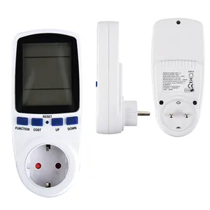 European Digital LCD Power Meter Wattmeter Socket Wattage Kwh Energy Meter Measuring Outlet Power Analyzer