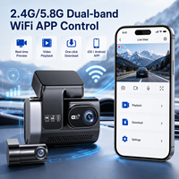 Caméra de tableau de bord double objectif 4K+2.5K avant/arrière avec assistance au maintien de voie ADAS, écran IPS 3.0 pouces, vision nocturne et capteur G pour voitures