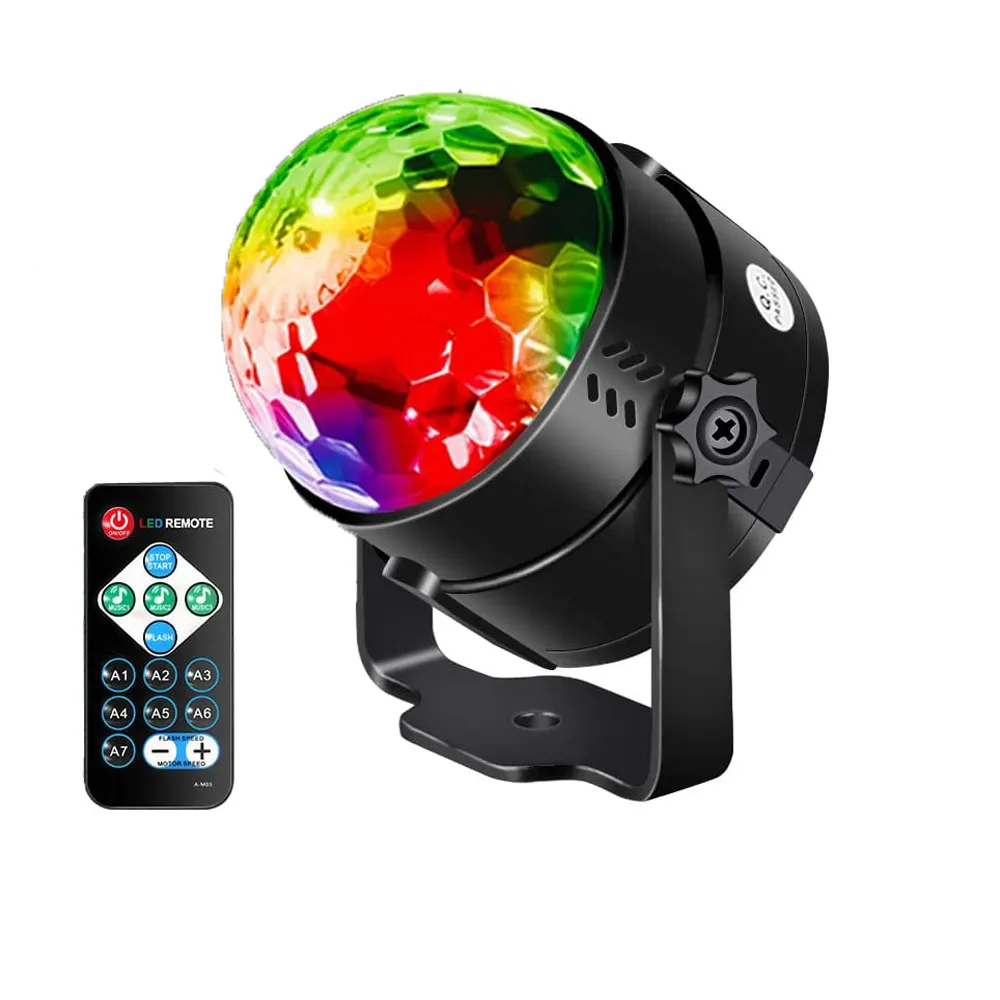 DJ Disco Stage Party Lights LED Sound Activated Laser Light RGB Flash Strobe Projector with Remote Control