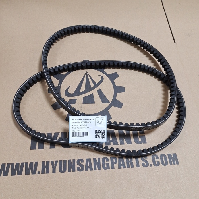 High Quality Fan Belt 4684347 for Excavators ZX75USK-3 to ZX85USBN
