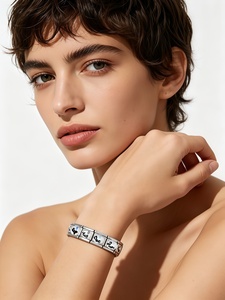 <span class=keywords><strong>Bracelet</strong></span> à breloques italien en acier inoxydable 9 mm, personnalisable avec texte et pierre de <span class=keywords><strong>naissance</strong></span> (A-Z, 12 mois), cadeau d'anniversaire, vente en gros - Product Image 3