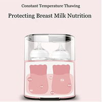 Botol bayi termos susu, penghangat susu otomatis 2 dalam 1 suhu konstan penghangat susu pintar