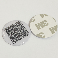 Carte de contact pour les réseaux sociaux avec code QR NFC intelligent, enduite d'époxy, pour smartphone